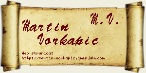 Martin Vorkapić vizit kartica